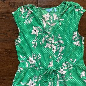 Draper James tie waist midi dress floral large